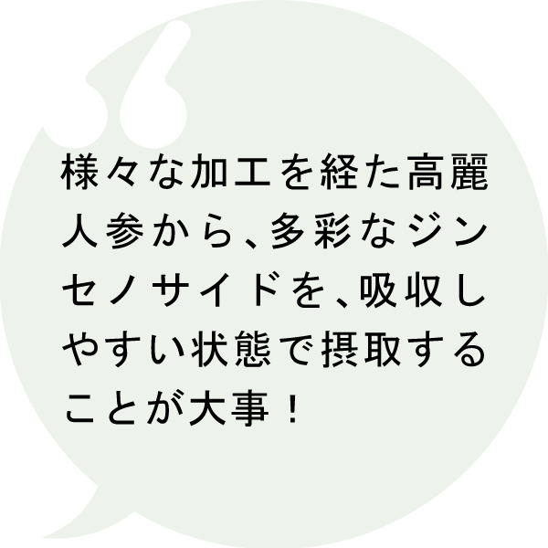 ジンセノサイド　イメージ　ポイント