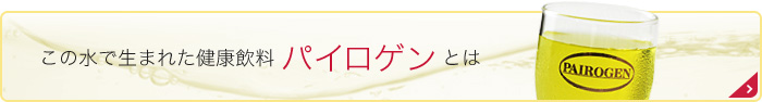 この水で生まれた健康飲料パイロゲンとは
